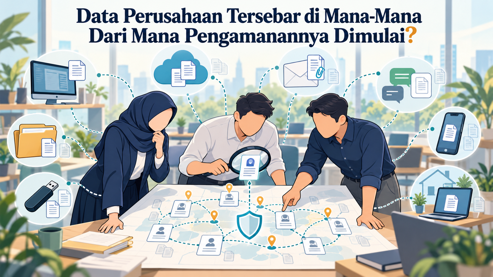 Data Perusahaan tersebar dimana-mana, dari mana pengamanannya dimulai