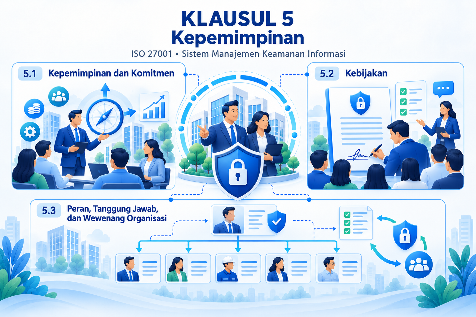 SMKI sesuai ISO 27001:2022 Klausul 5 tentang Kepemimpinan
